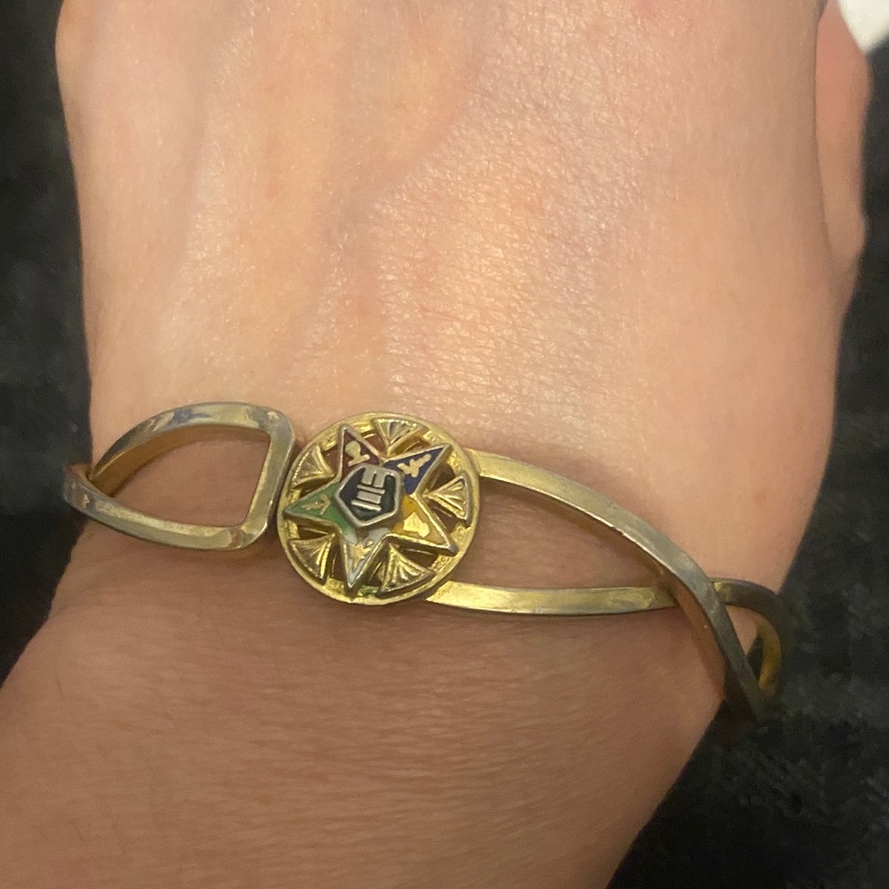 Antique sterling silver star Bracelet
